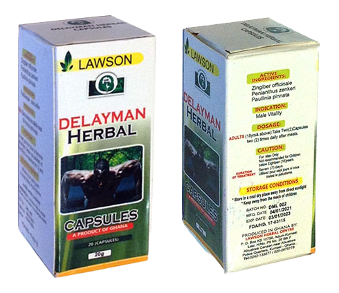 (image for) Delayman Herbal Capsules - 20 Capsules